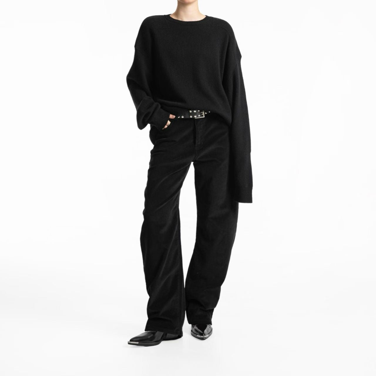 TP22022- 韓國羊絨寬鬆圓領長袖毛衣