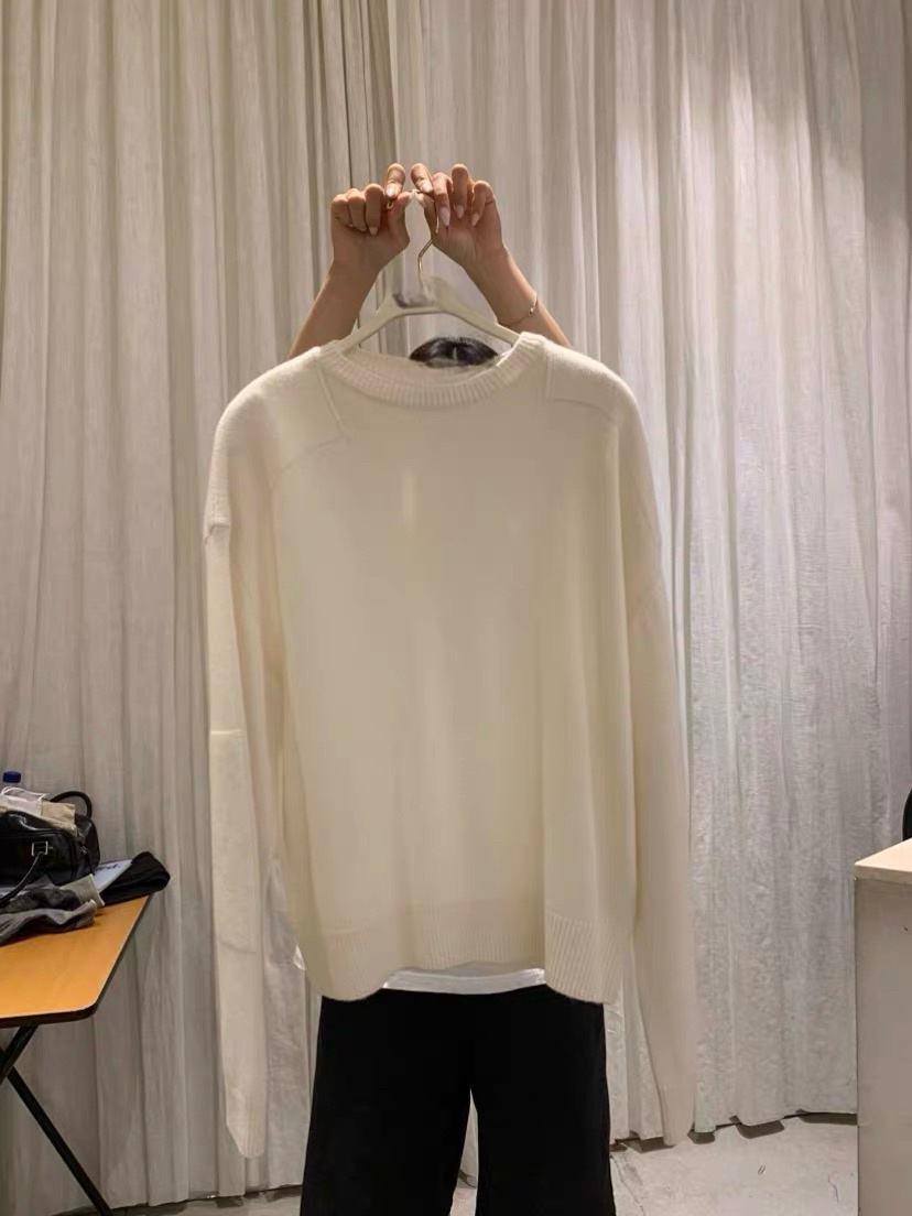 TP22022- 韓國羊絨寬鬆圓領長袖毛衣