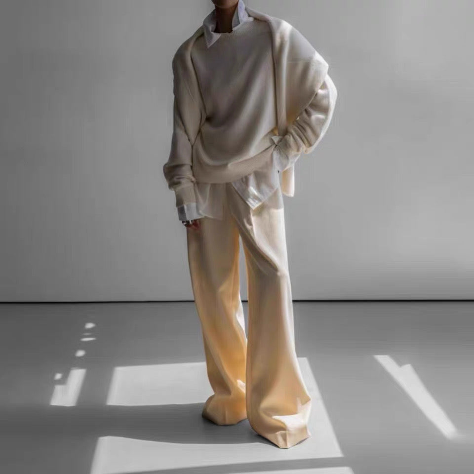 TP22022- 韓國羊絨寬鬆圓領長袖毛衣