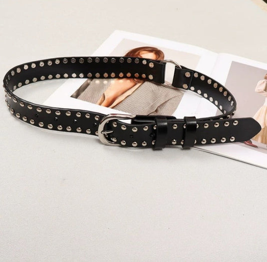 AC21201- 型格鉚釘真皮腰帶