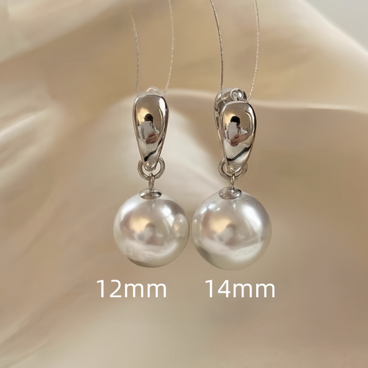 JW21706- 輕奢S925銀人造珍珠垂墜耳環