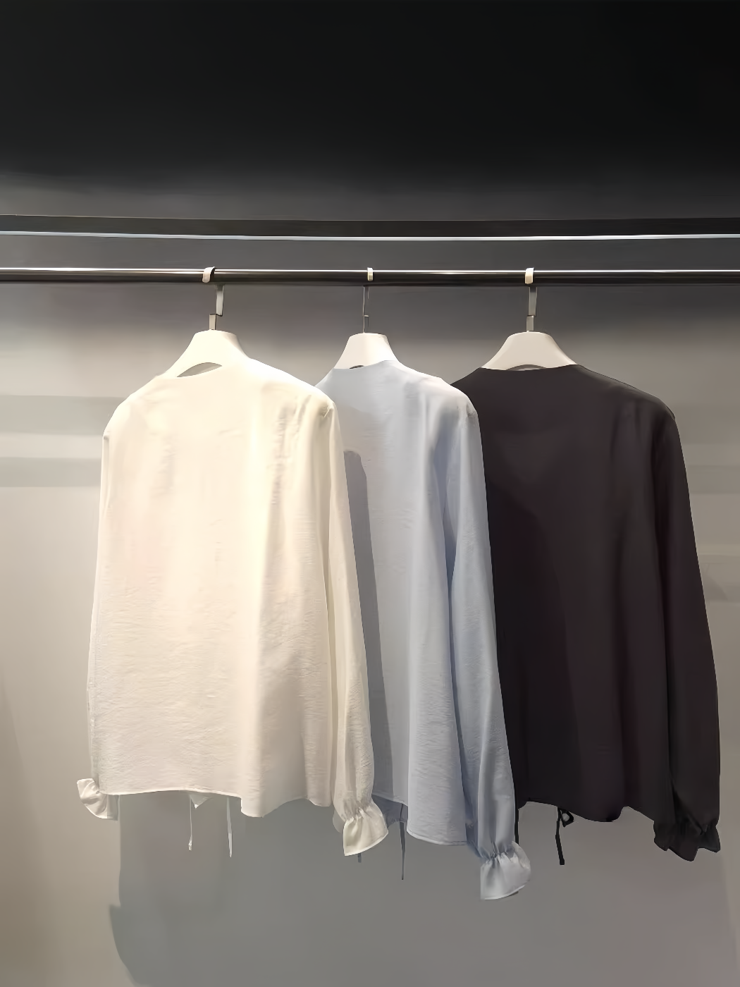 TP22098- 韓國早春新款法式浪漫荷葉邊減齡襯衫(經典三色入)