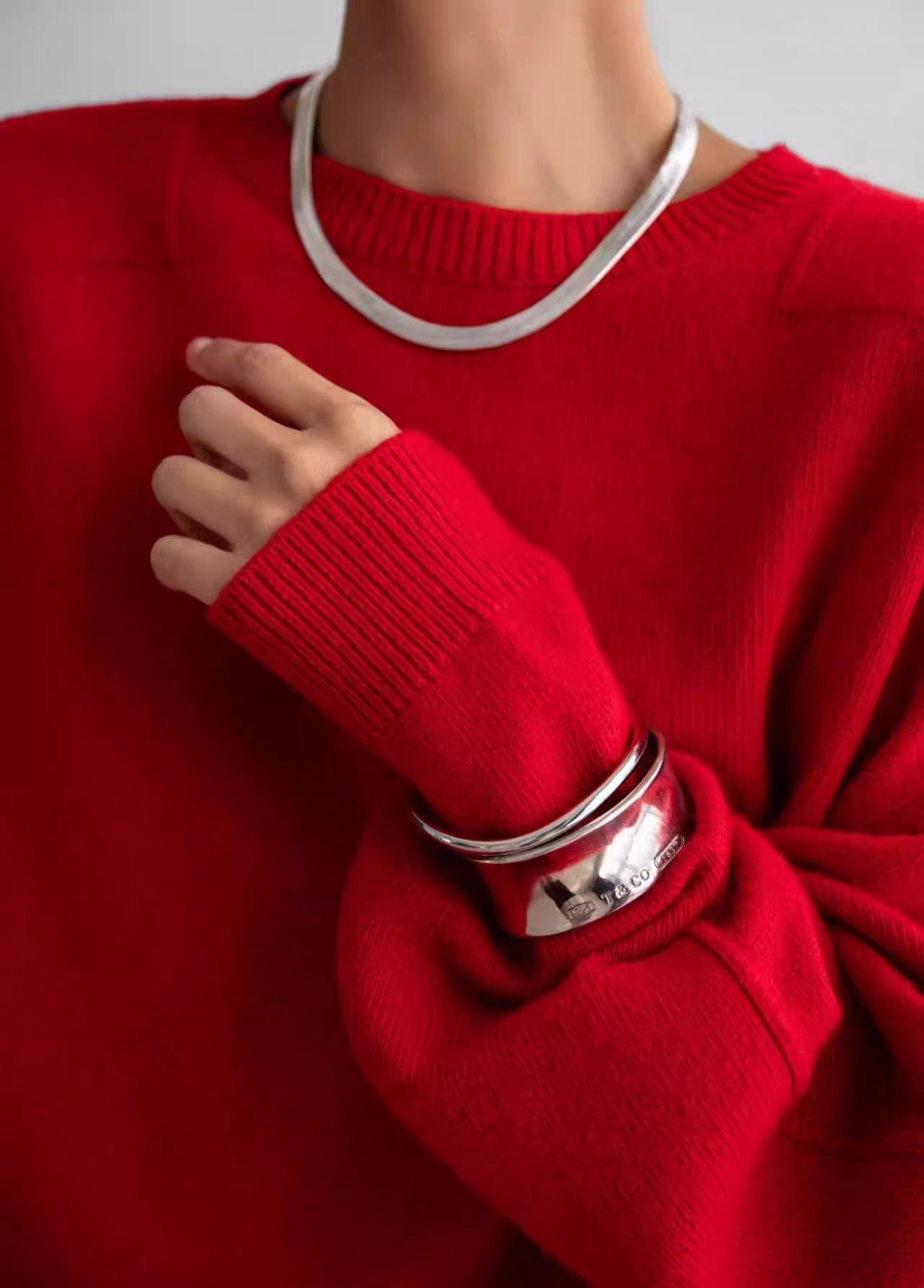 TP22022- 韓國羊絨寬鬆圓領長袖毛衣