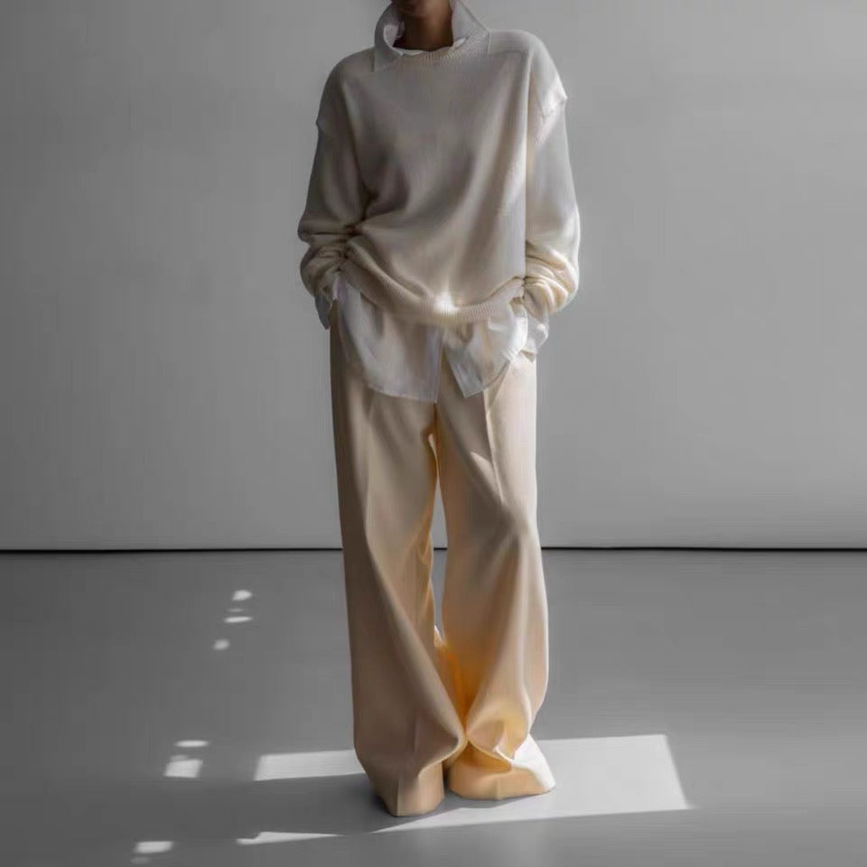 TP22022- 韓國羊絨寬鬆圓領長袖毛衣