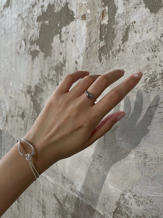 JW21636- 純銀編織結手鍊(手鐲手鍊拼接)