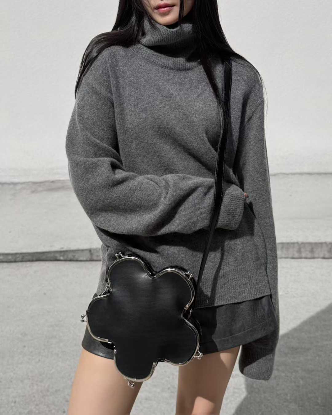 TP22021-韓國羊毛混紡高領針織長袖上衣