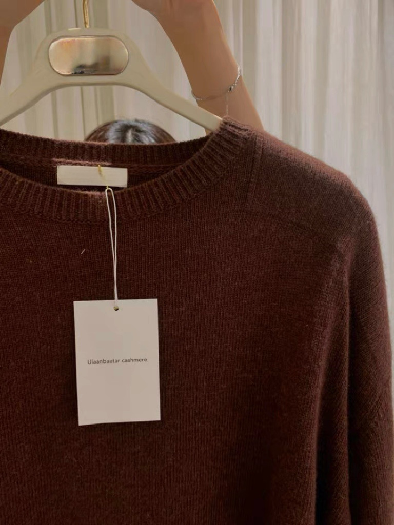 TP22022- 韓國羊絨寬鬆圓領長袖毛衣