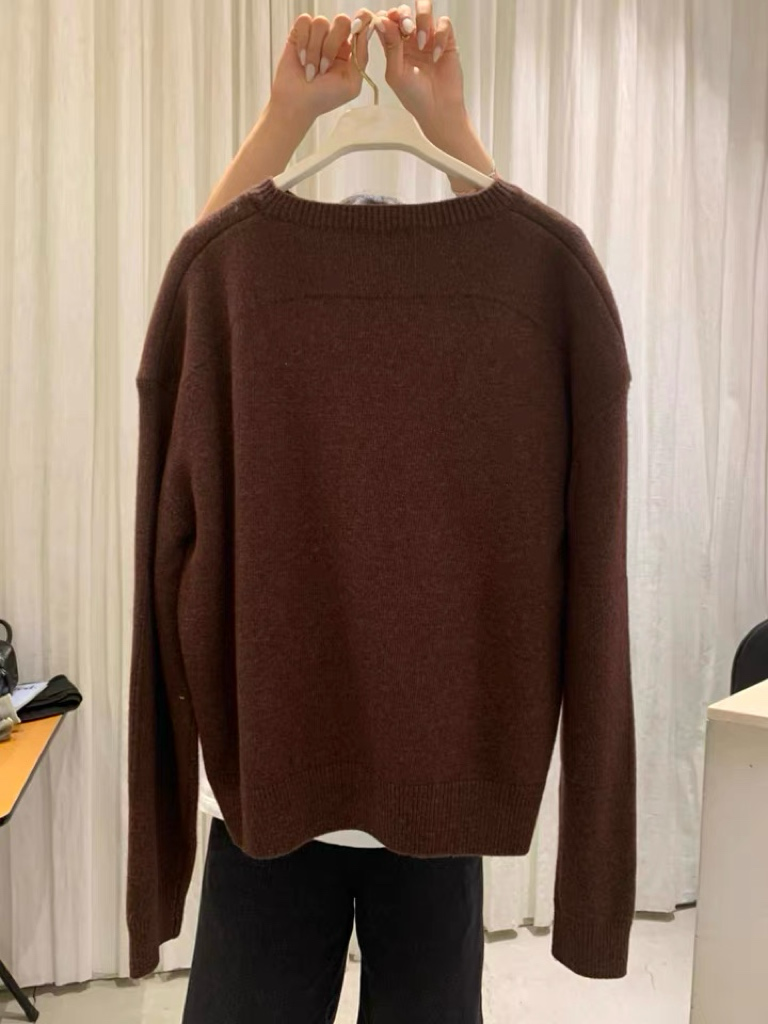 TP22022- 韓國羊絨寬鬆圓領長袖毛衣