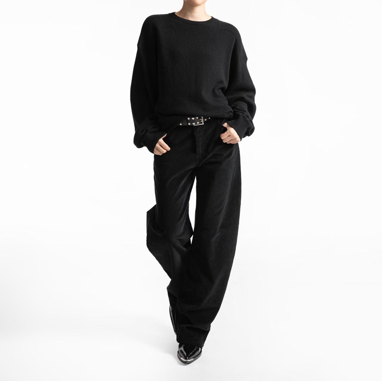 TP22022- 韓國羊絨寬鬆圓領長袖毛衣