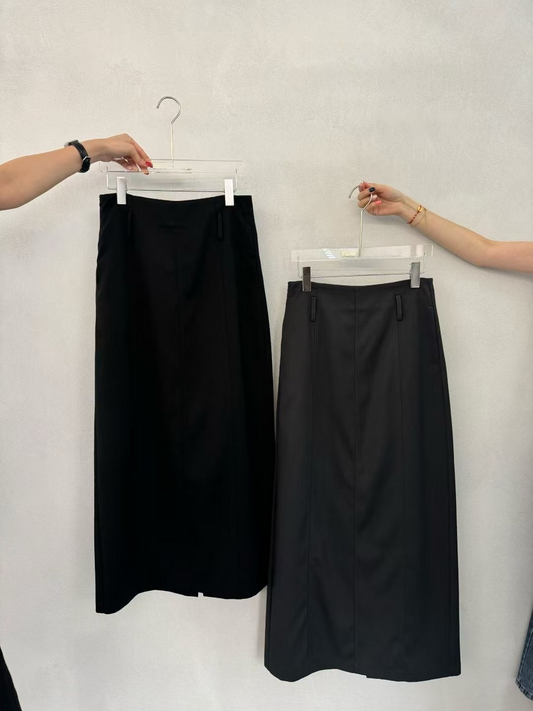 SK21760- 韓國修身後中開衩長款鉛筆裙