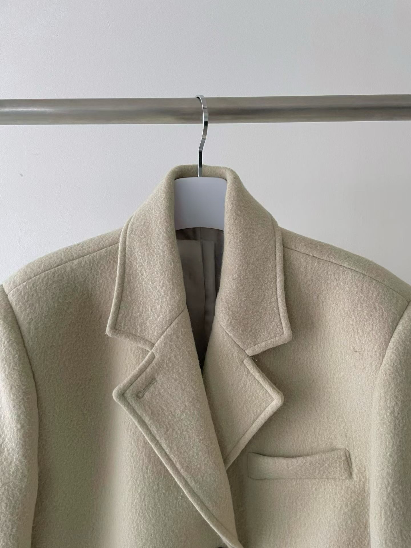 OT22029- 韓國設計師款質感西裝領長大衣