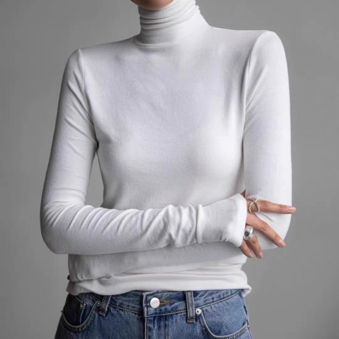 TP22023- 韓國極致貼身親膚高領修身長袖打底衫(6色)