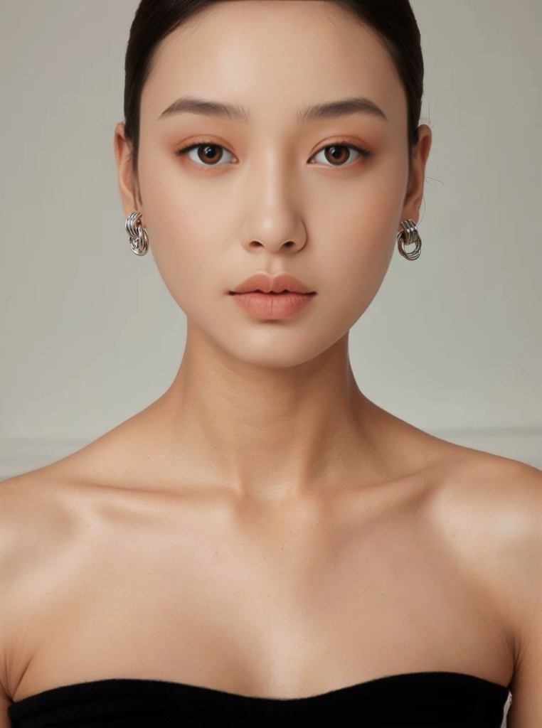 JW21628- 歐美風雙扣麻花誇張時髦耳環