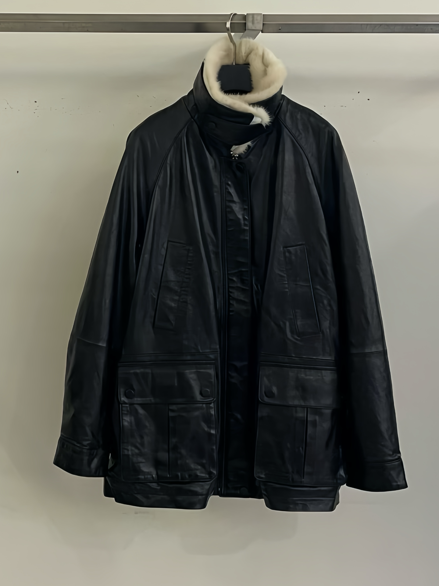 JK22300- 時尚休閒人氣熱賣真皮羽絨(羊皮)外套