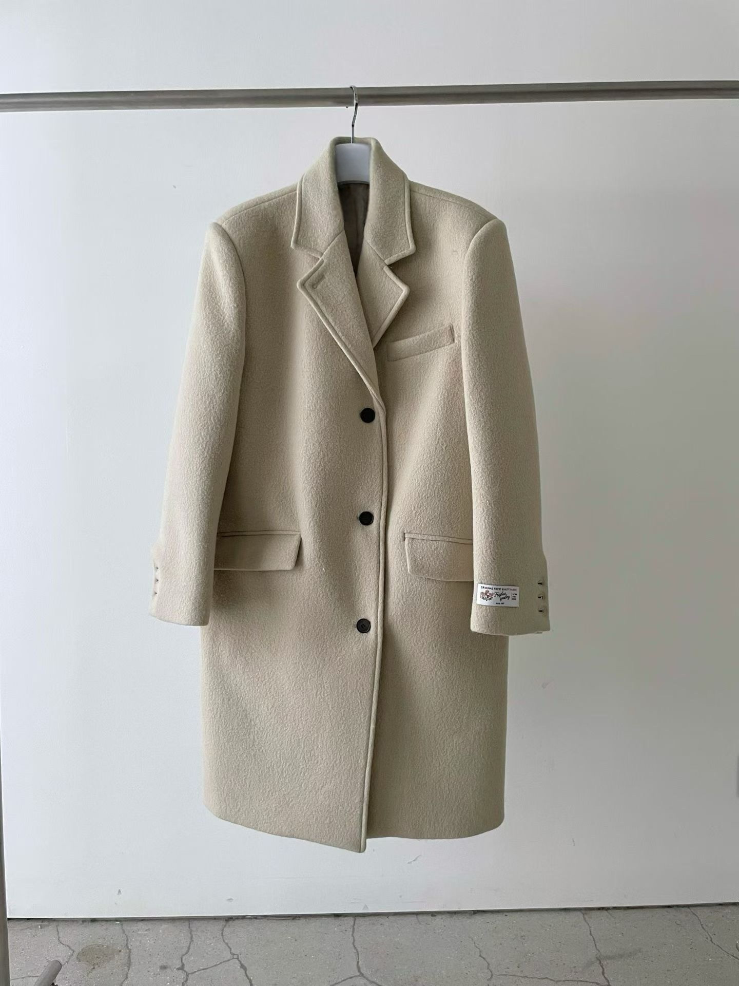 OT22029- 韓國設計師款質感西裝領長大衣