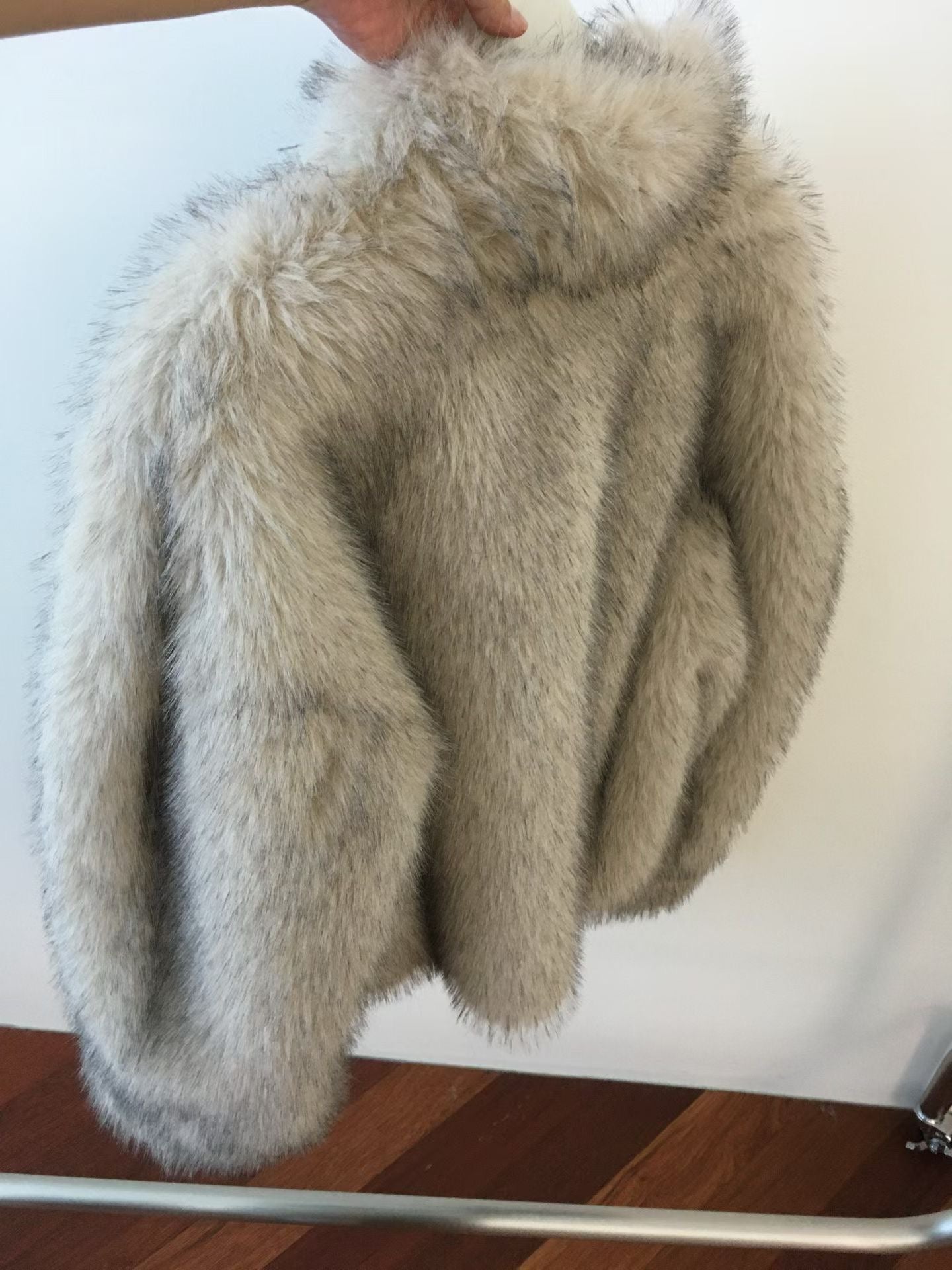 OT22013- 韓國奢華仿皮草短版外套