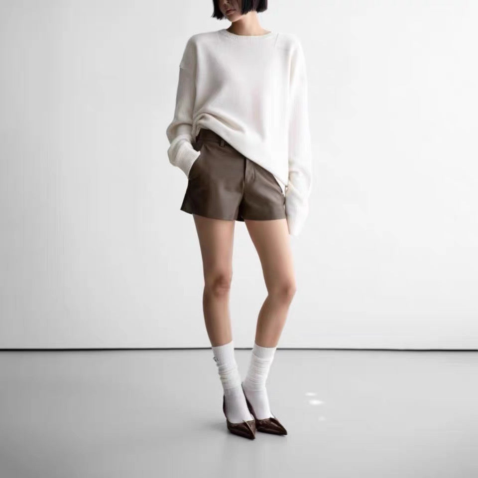 TP22022- 韓國羊絨寬鬆圓領長袖毛衣