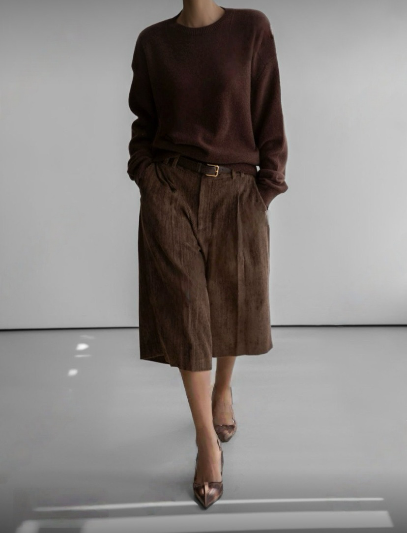 TP22022- 韓國羊絨寬鬆圓領長袖毛衣