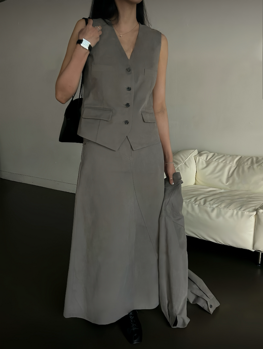 ST21911- 韓國三件套西裝裙裝