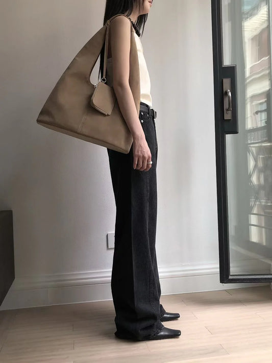 BG21816 - Korean Large Capacity Suede Crossbody Bag