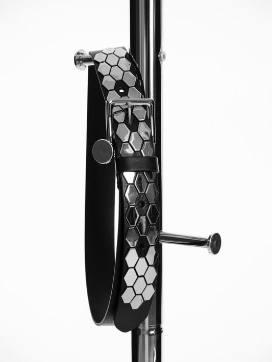 AC22038- 韓國個性蜂巢鉚釘真皮腰帶