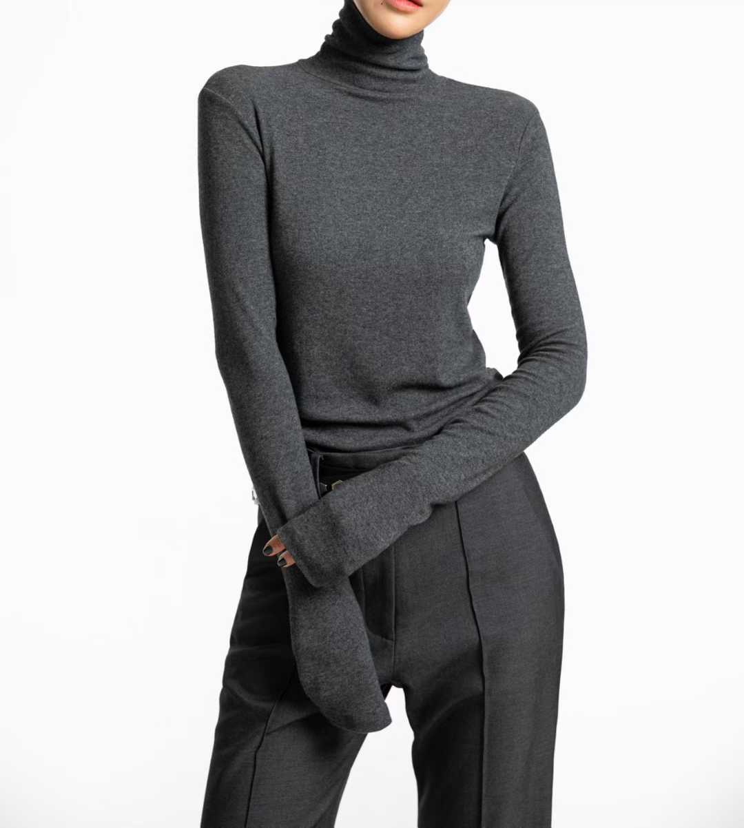 TP22023- 韓國極致貼身親膚高領修身長袖打底衫(6色)