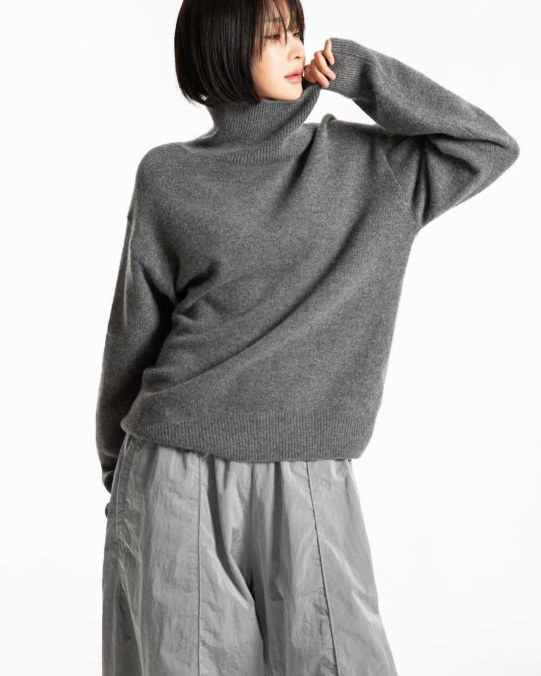 TP22021-韓國羊毛混紡高領針織長袖上衣