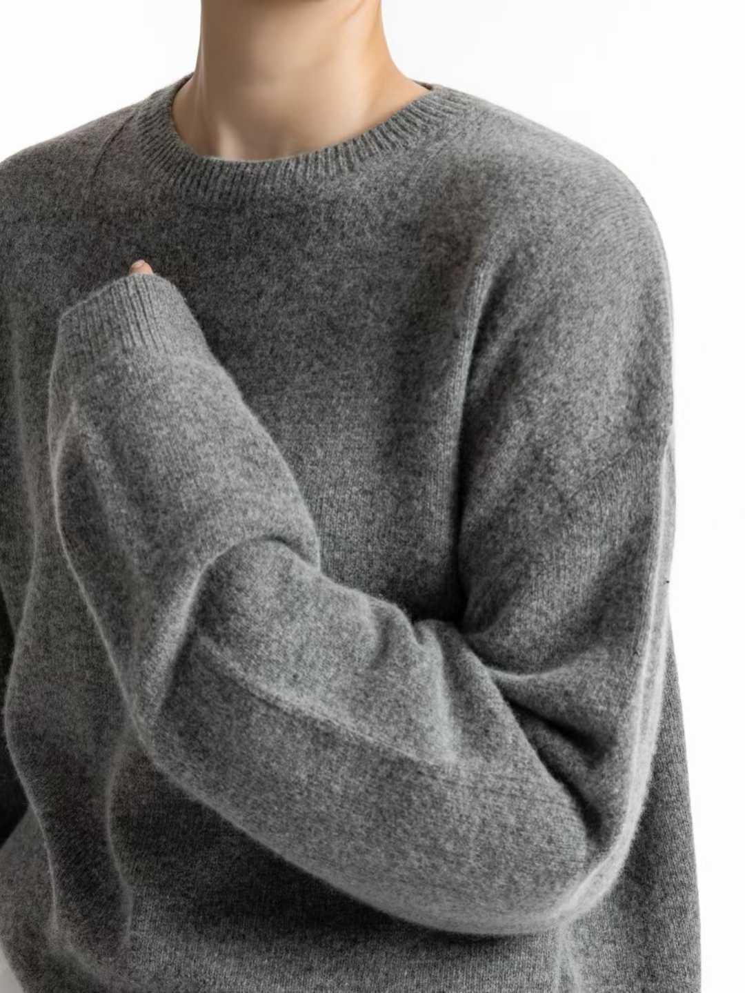 TP22022- 韓國羊絨寬鬆圓領長袖毛衣