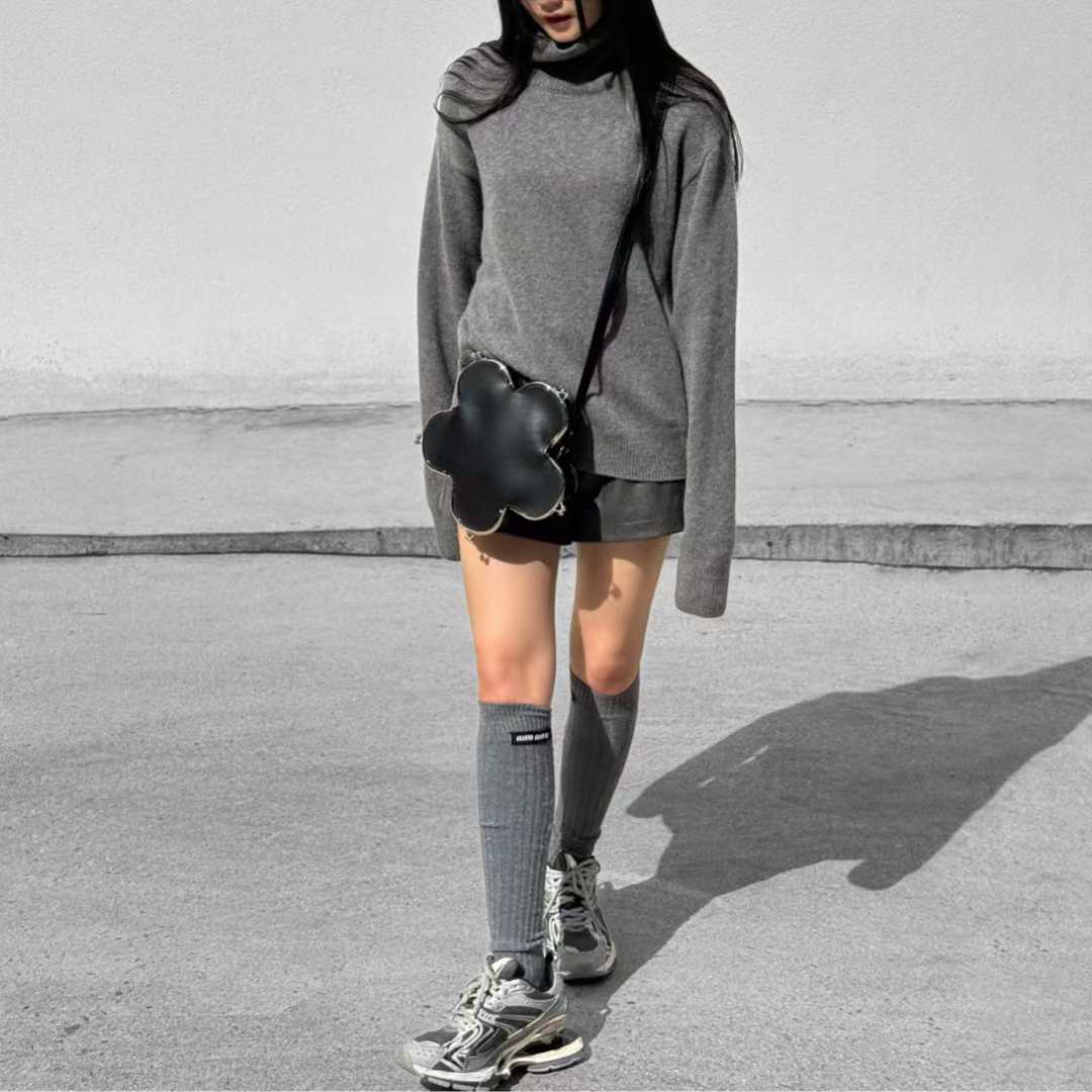 TP22021-韓國羊毛混紡高領針織長袖上衣