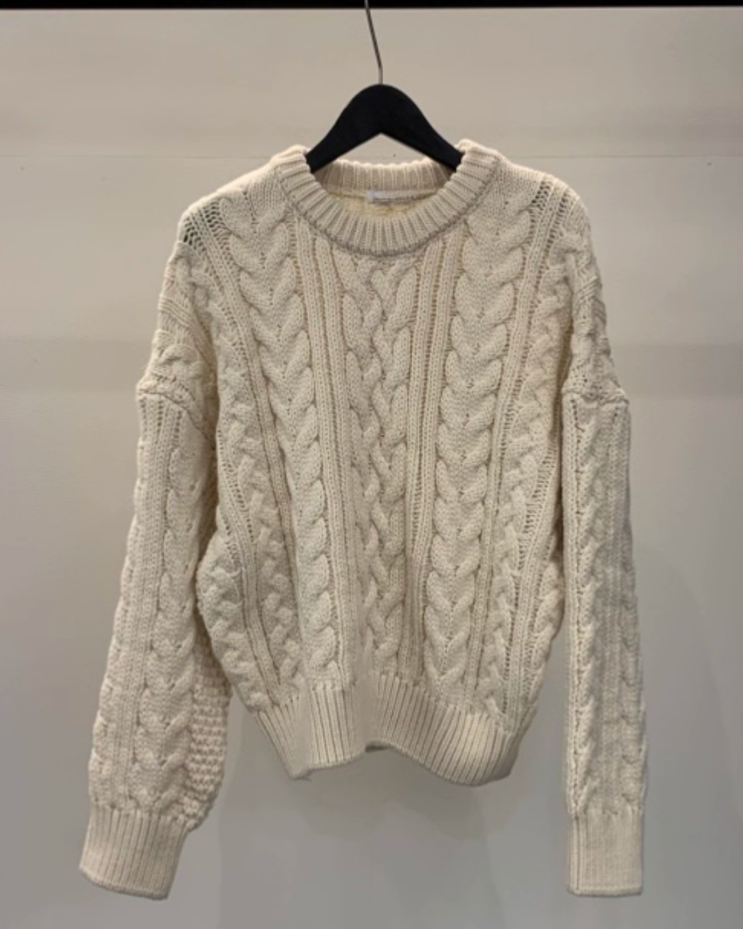 TP22096- 韓國經典麻花紋圓領寬鬆毛衣