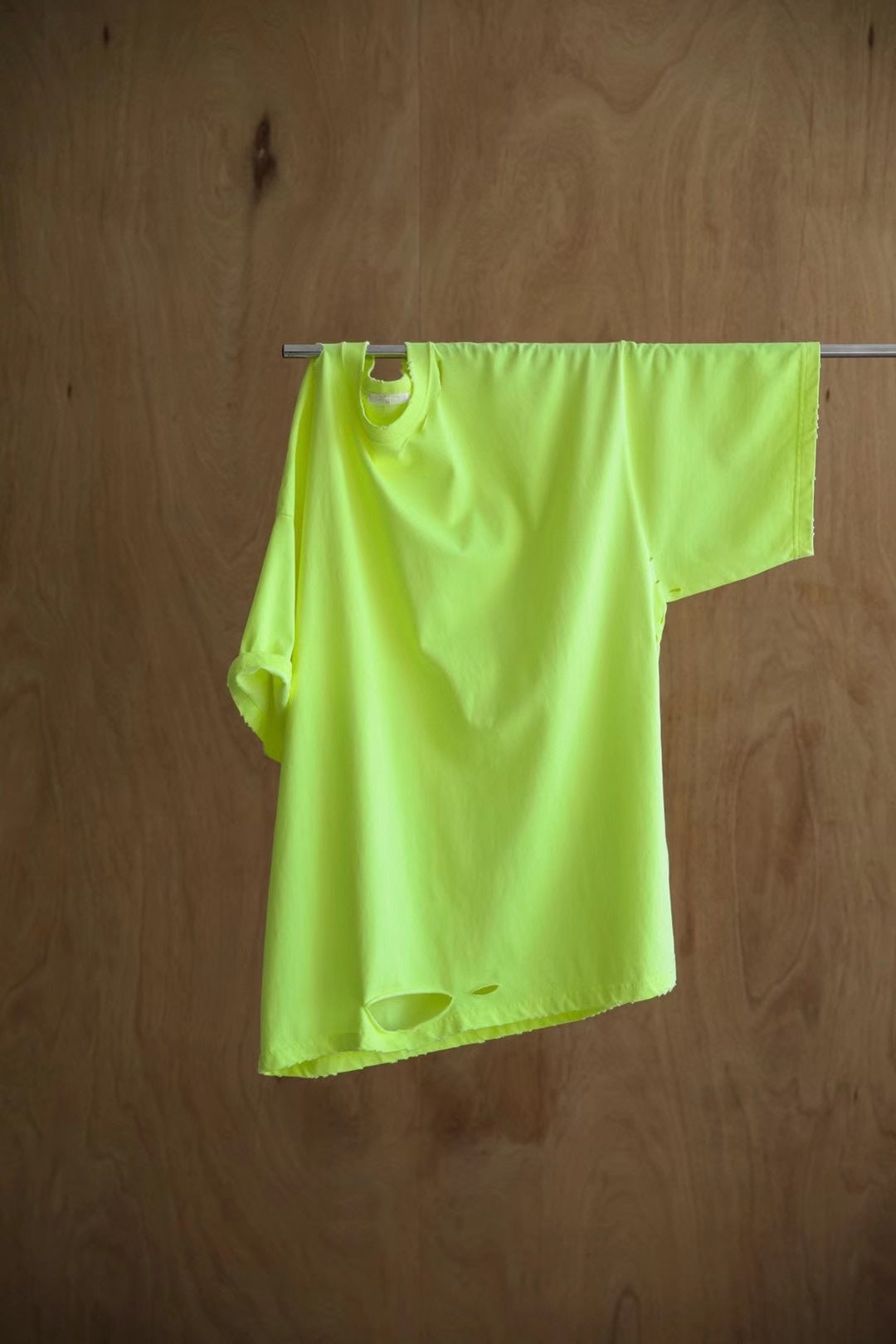 TP11236B- 韓國嘻哈磨爛破洞短袖oversize T-shirt