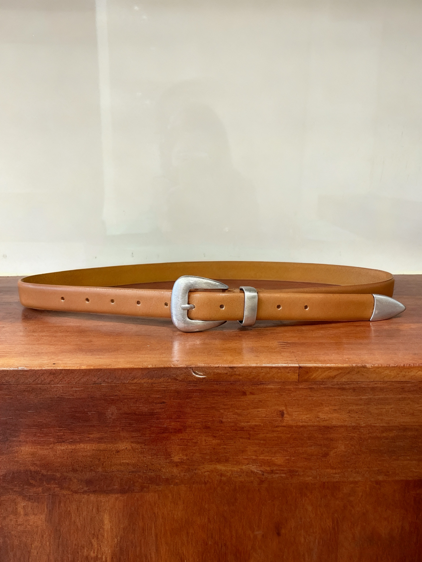 AC22060- 韓國簡約曲線釦真牛皮腰带皮帶