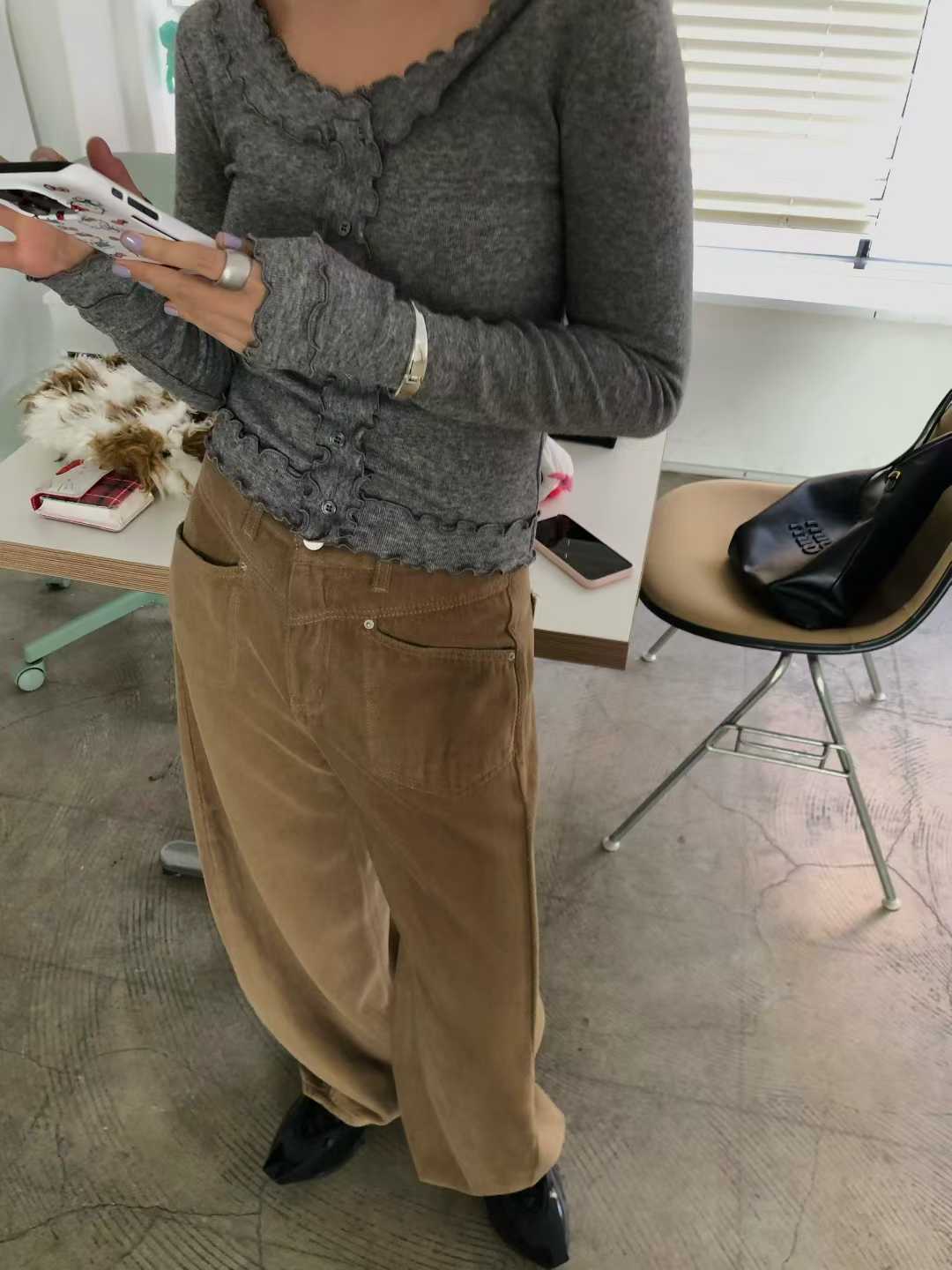 PT22081- 韓國寛鬆牛仔褲底加绒