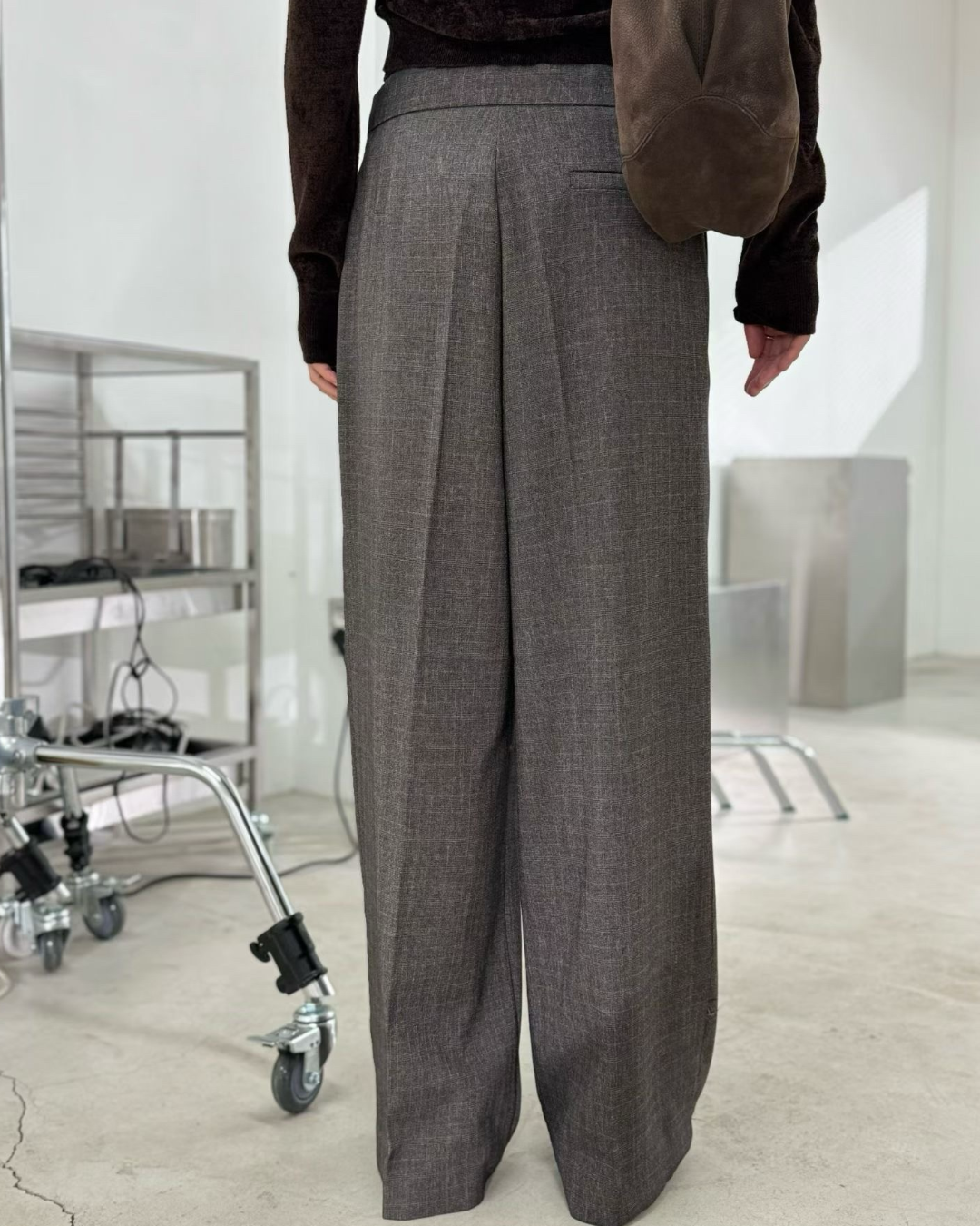 PT22021-  韓系氣場寬鬆抽繩設計感闊腿褲