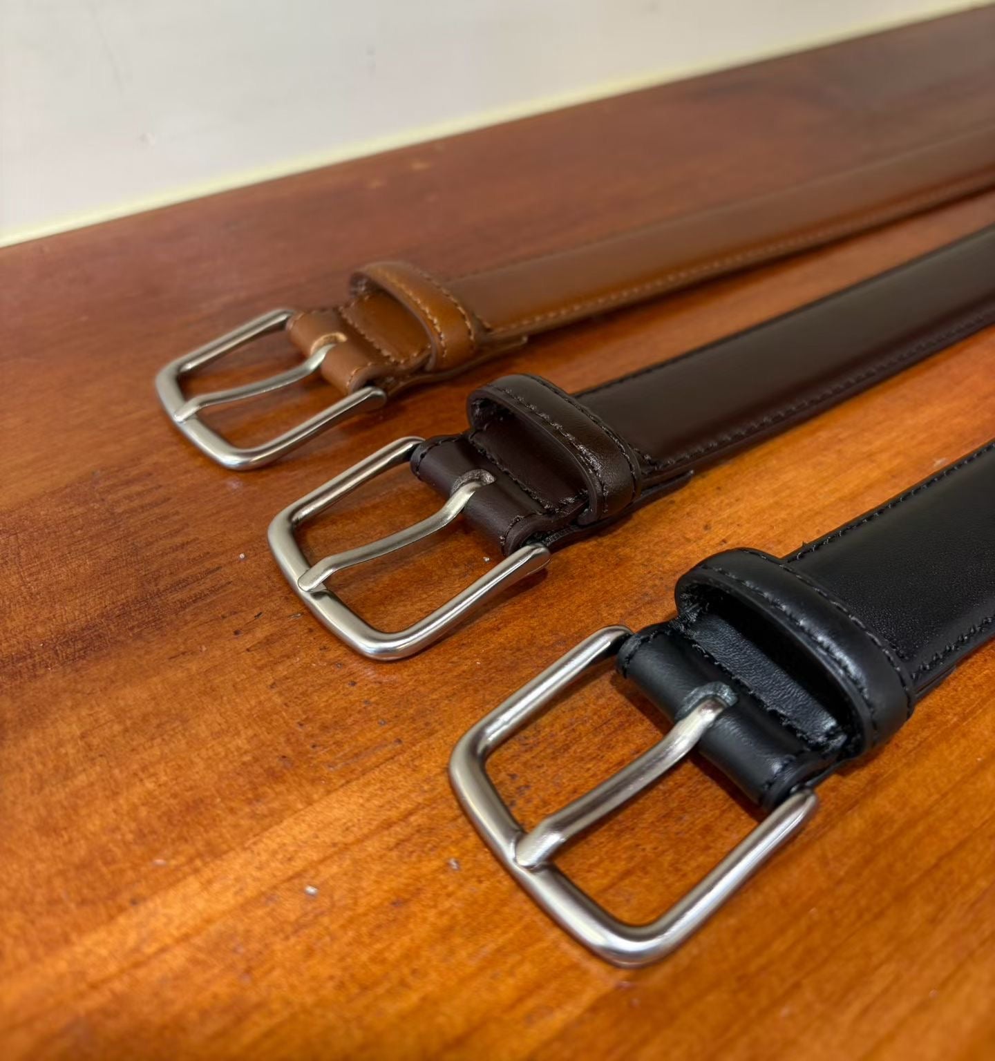 AC22028 - 韓國極簡主義真牛皮腰带皮帶