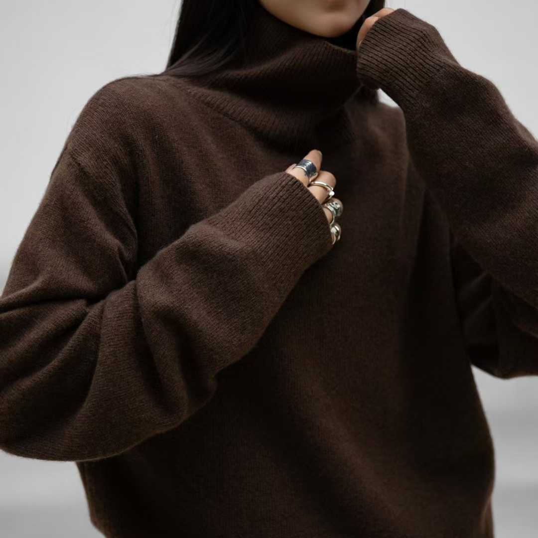 TP22021-韓國羊毛混紡高領針織長袖上衣