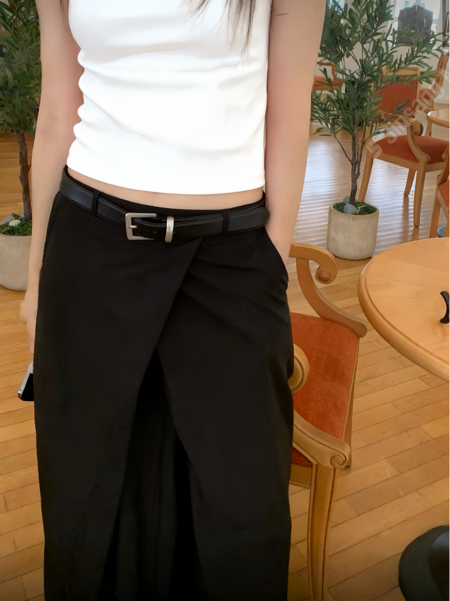 AC22026- 極簡經典質感牛皮單釦皮帶