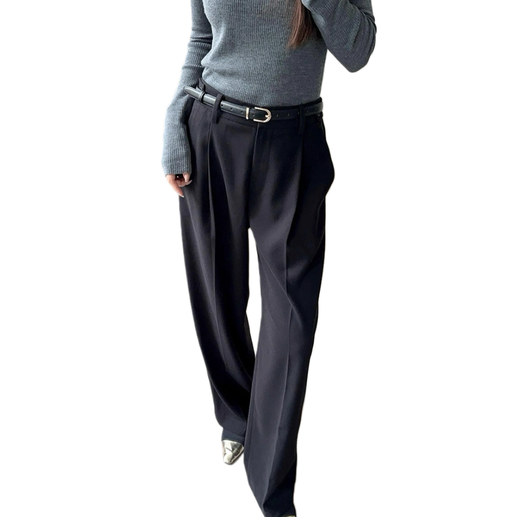 AC22061- 優雅細膩極簡細版真牛皮皮帶