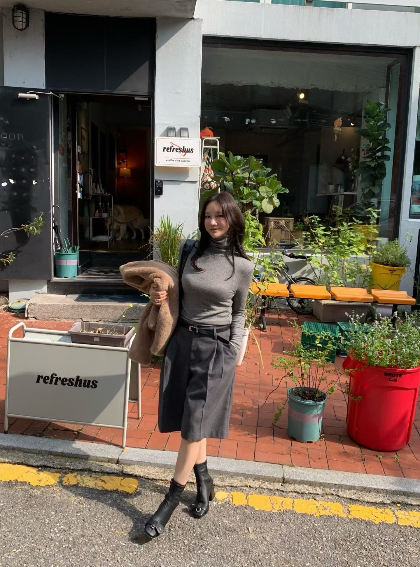 TP21989- 韓國韓國時尚高領天絲羊毛薄打底衫(6色)