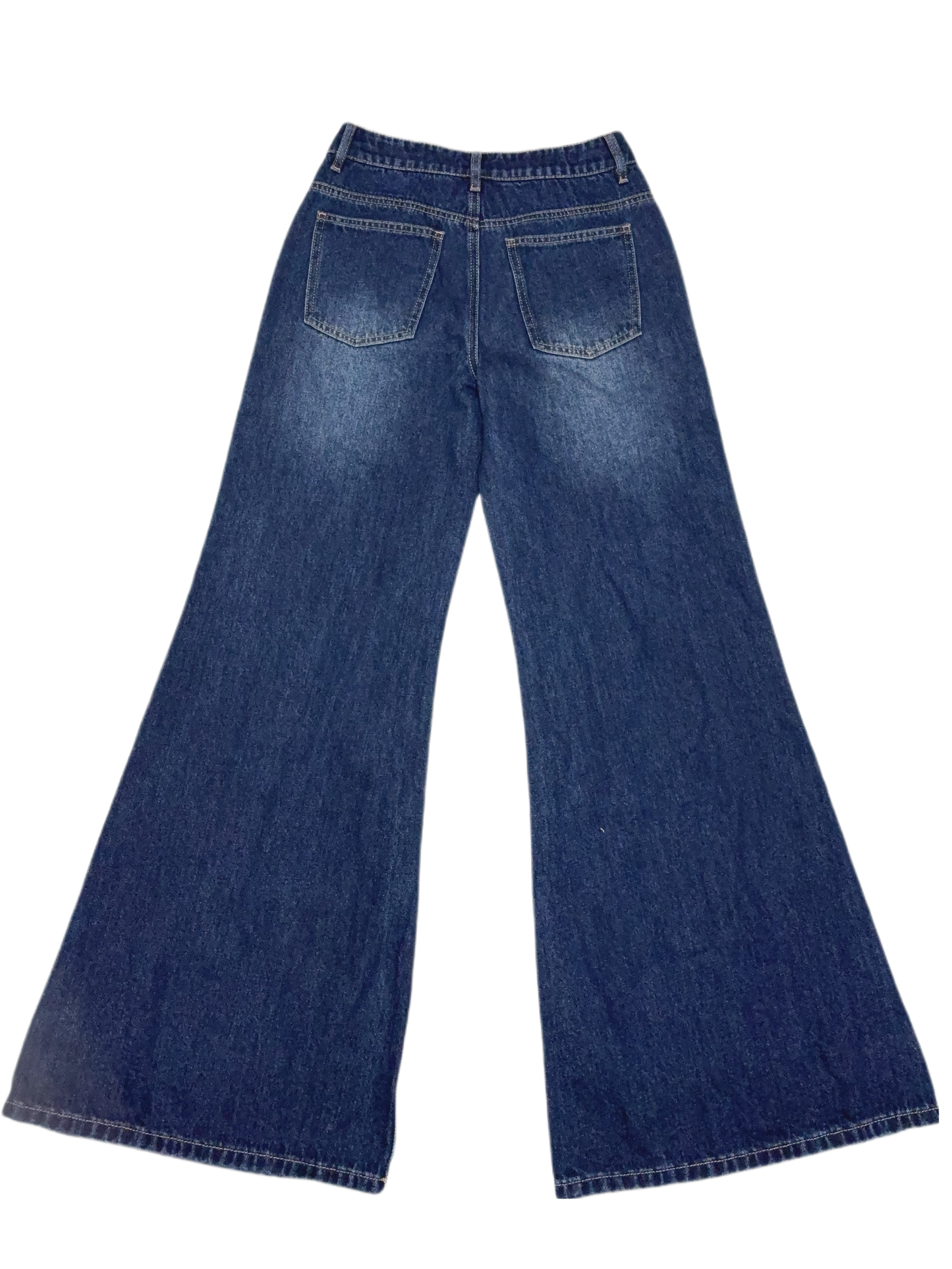 DN21171D- 寬腿工裝風顯高修長美喇叭牛仔褲 RE-STOCK