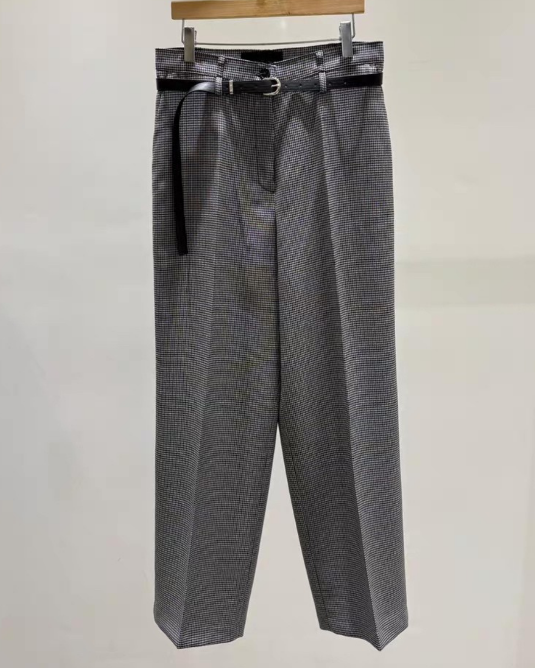 ST22306- 韓國設計師早春新款「英倫風」格紋圓領短版套裝