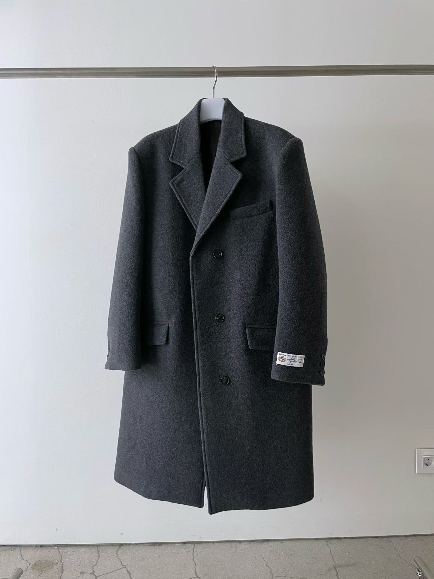 OT22029- 韓國設計師款質感西裝領長大衣