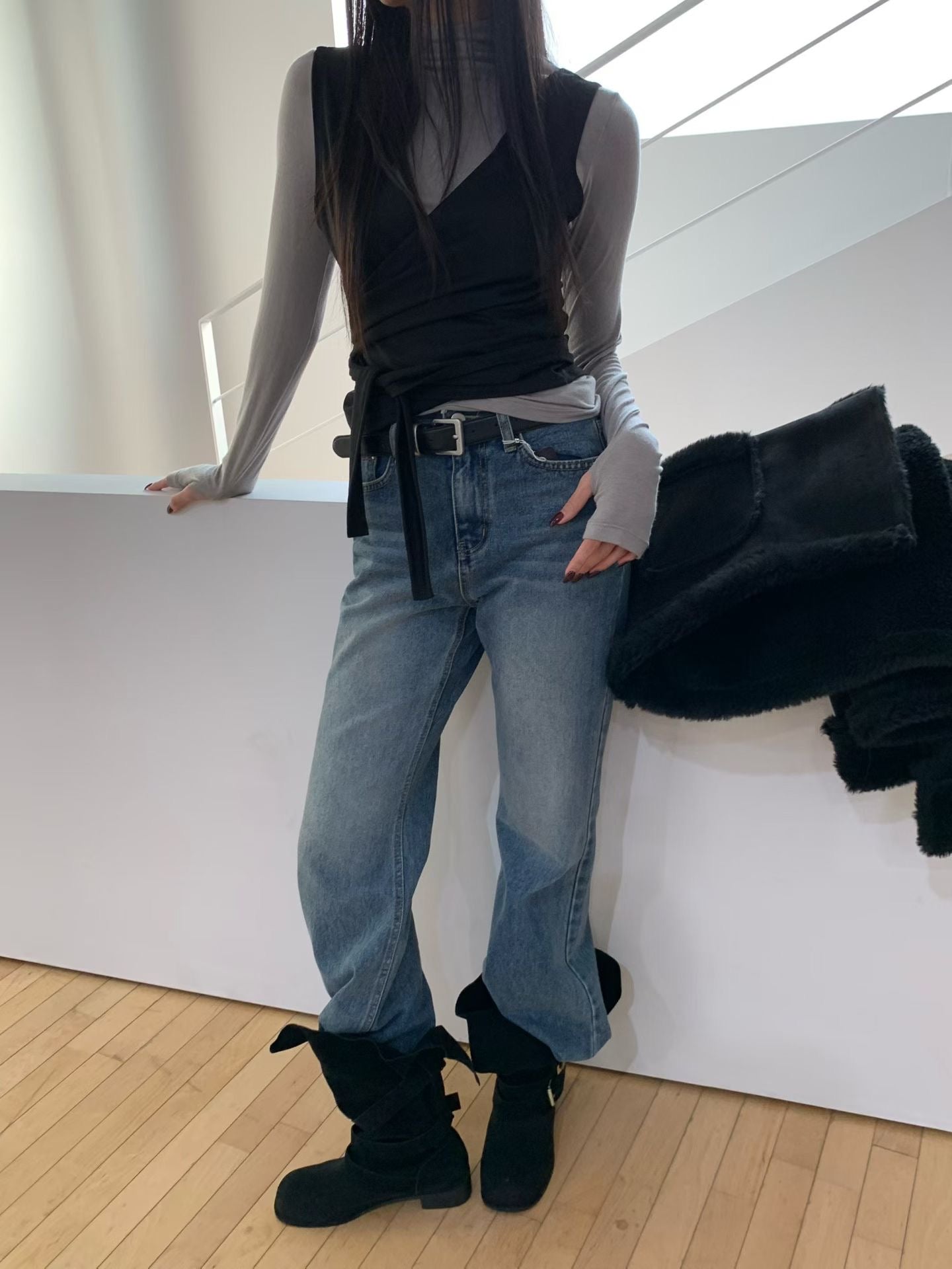 AC22026 - Minimalist Classic Quality Leather Single Buckle Belt