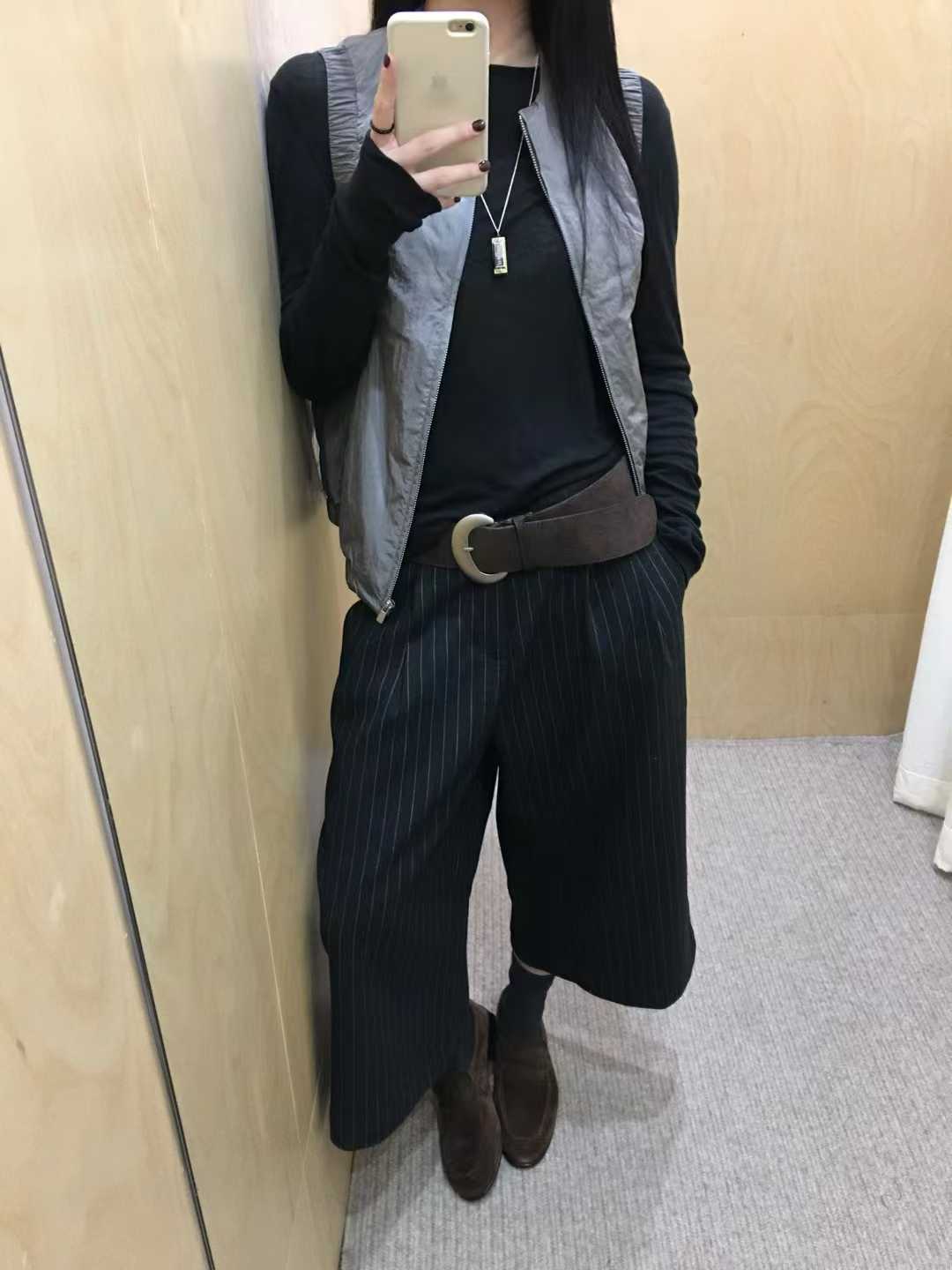 AC22022- 韓國大器優雅麂皮質感寬版金屬釦腰帶