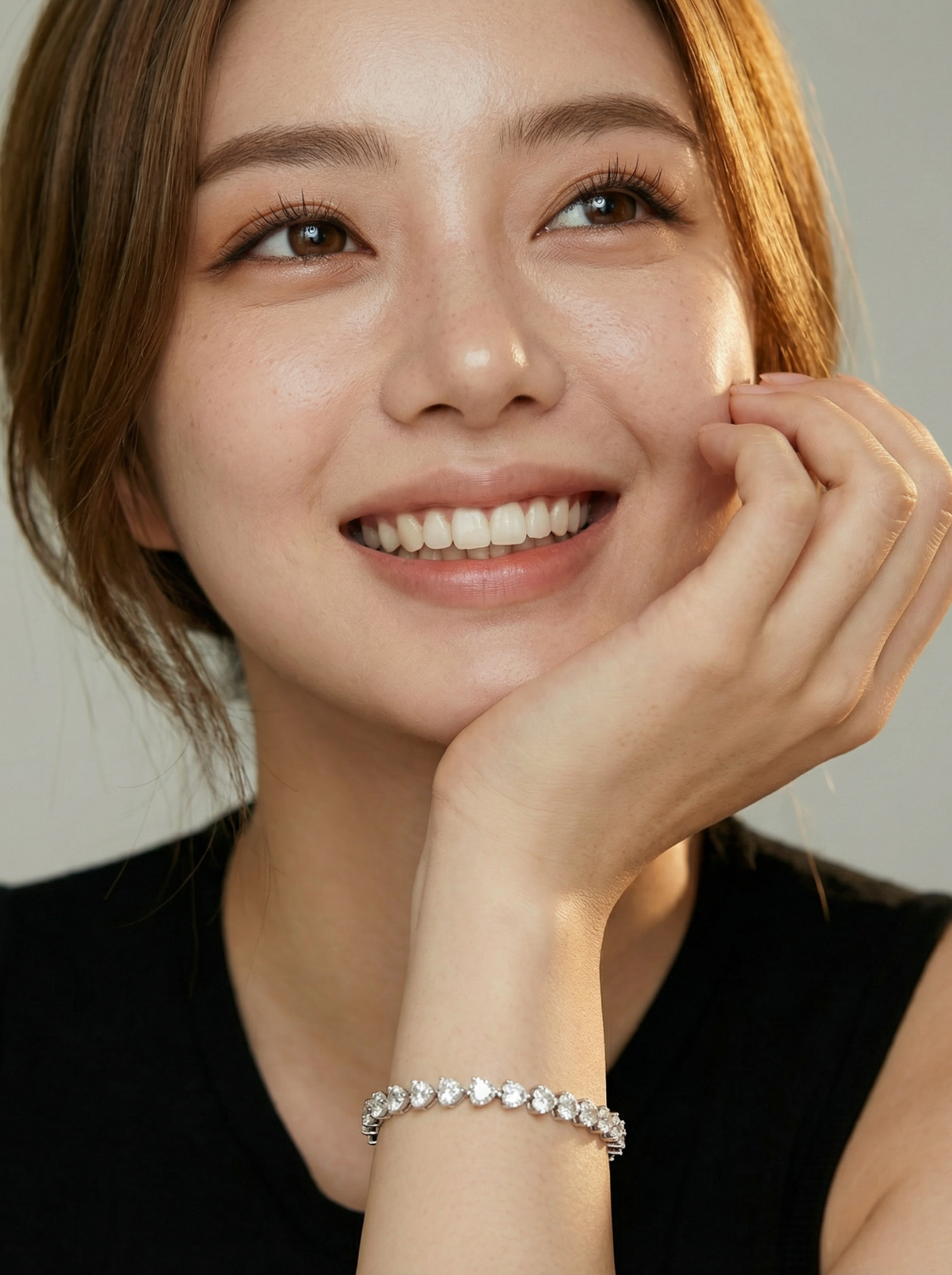 JW22609-【2026 情人節限定】頂級莫桑石心形手鍊：許下她的「專屬箴諾」