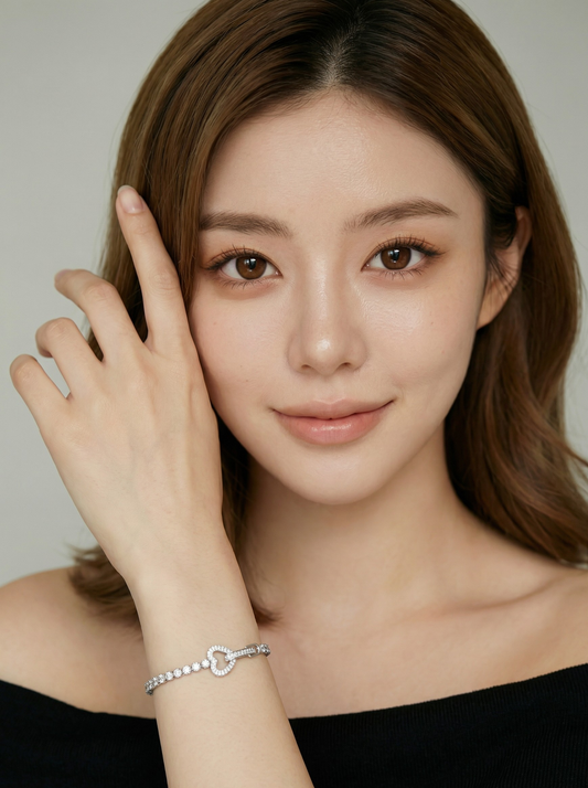 JW22608-【2026 情人節限定】緊緊相扣 · 莫比烏斯心形手鍊：讓「儀式感」成為你們愛情的年度註解