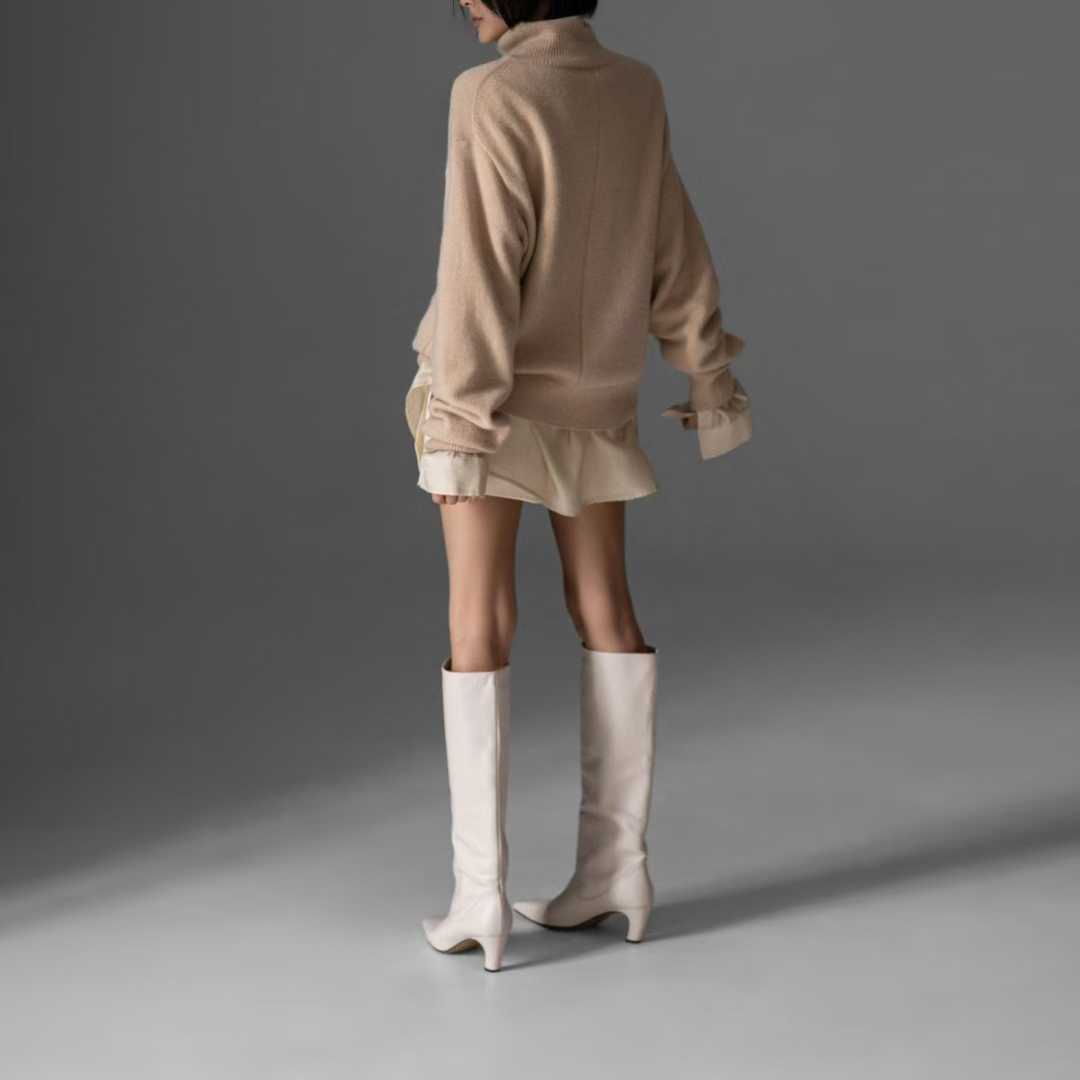 TP22021-韓國羊毛混紡高領針織長袖上衣