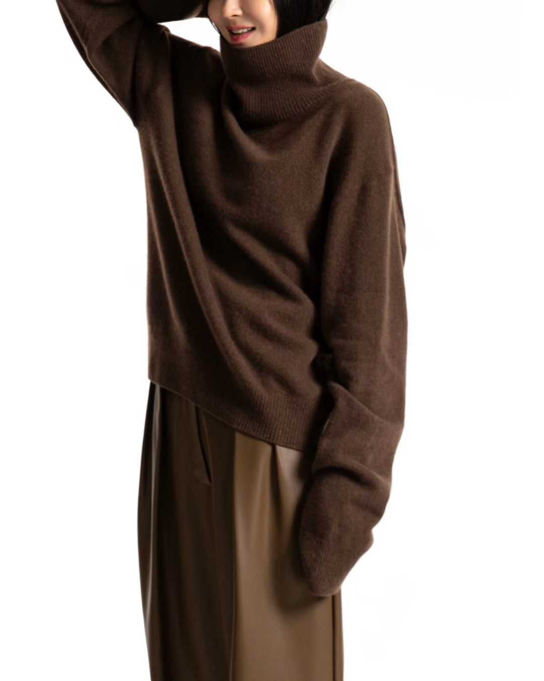 TP22021-韓國羊毛混紡高領針織長袖上衣