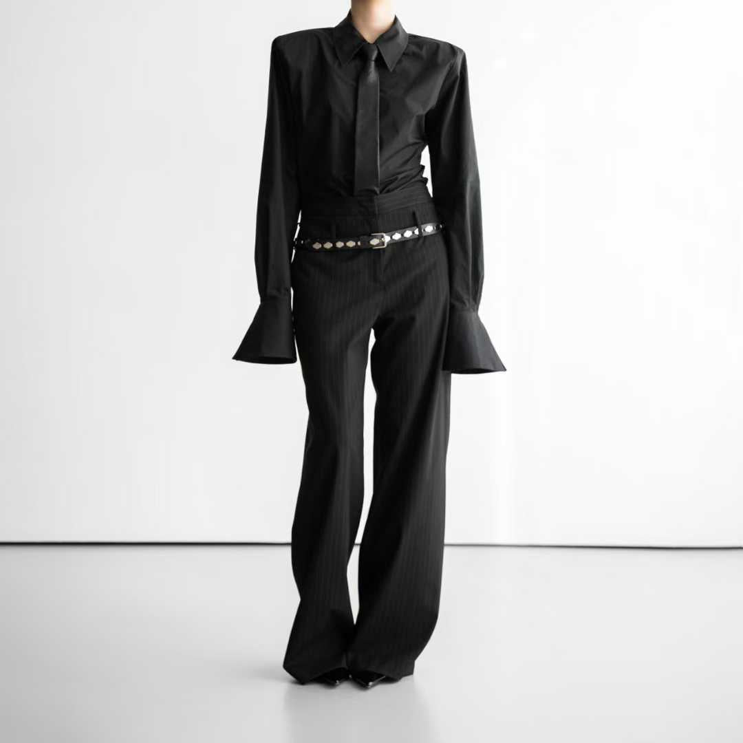 AC22029- 韓國個性蜂巢鉚釘真皮腰帶