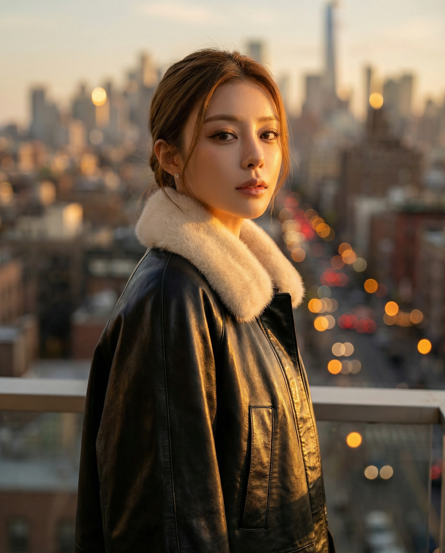 JK22300- 時尚休閒人氣熱賣真皮羽絨(羊皮)外套